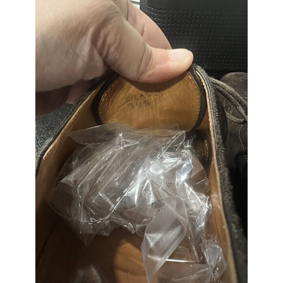 FINSBURY Italian Made Brown Suede Cap Toe Dress Shoes 8 (34) - Picture 9 of 9